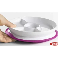 Oxo Suction Plates & Bowls|Dishes, Utensils & Food Containers*- Tot Stick & Stay Divided Plate, Pink