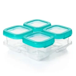 Oxo Food Storage*Tot Baby Blocks Freezer Storage Containers 6 oz - Teal