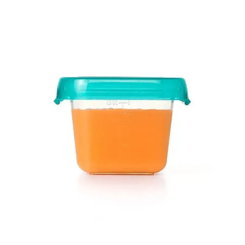 Oxo Food Storage*Tot Baby Blocks Freezer Storage Containers 6 oz - Teal