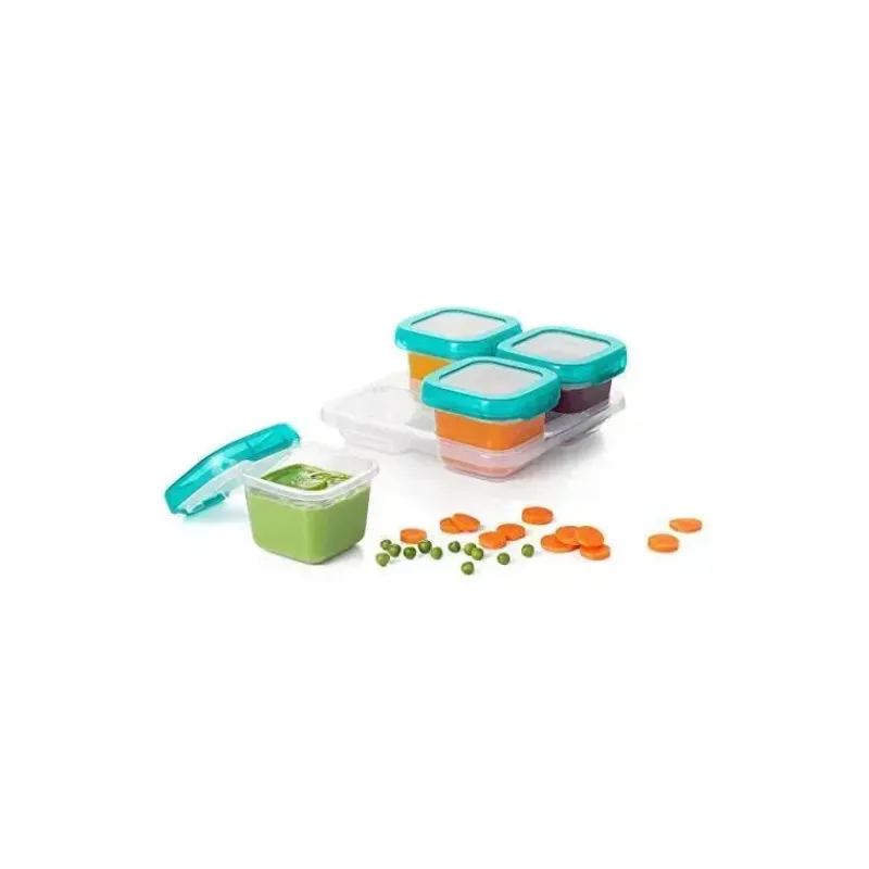 Oxo Food Storage*Tot Baby Blocks Freezer Storage Containers 6 oz - Teal