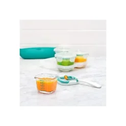 Oxo Food Storage*Tot Glass Baby Blocks 4 oz - Teal
