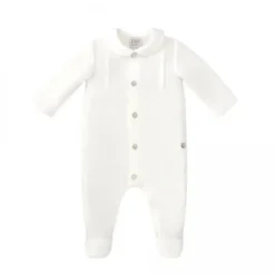 Paz Rodriguez Baby Onesies & Bodysuits*- Baby Boy Knit Newborn Romper Dulzura, Cream