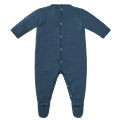 Paz Rodriguez Baby One-Pieces*- Baby Boy Knit Newborn Romper Teddy, Lead Blue