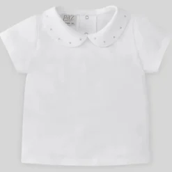 Paz Rodriguez Baby Tops*- Baby Boy Knit T-Shirt Confort V22, White