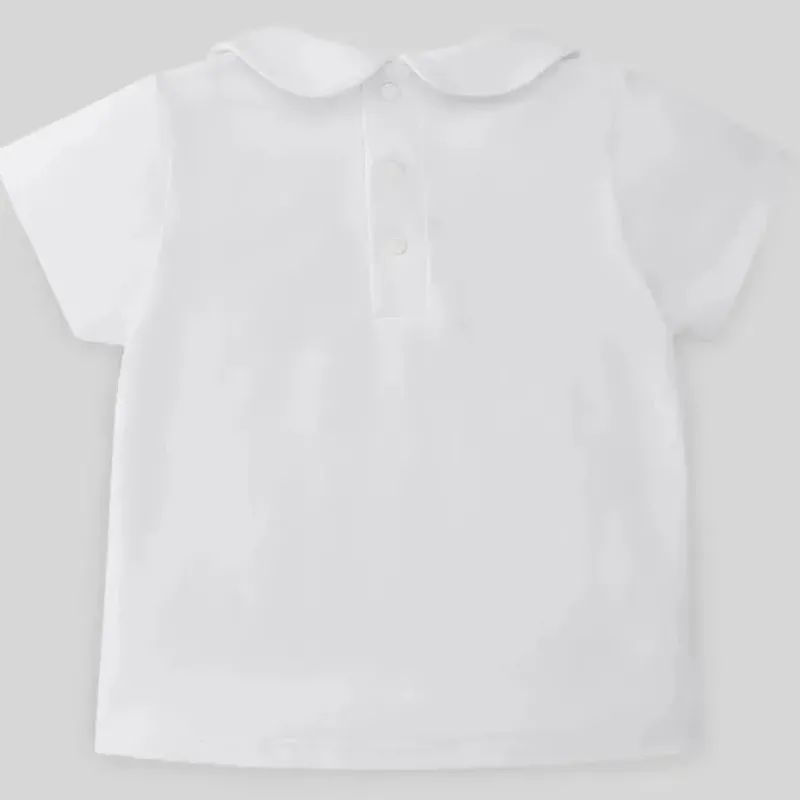 Paz Rodriguez Baby Tops*- Baby Boy Knit T-Shirt Confort V22, White