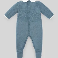 Paz Rodriguez Baby Onesies & Bodysuits*- Baby Boy Knit Newborn Romper Espacio, Grey