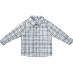 Paz Rodriguez Baby Tops*- Baby Boy Woven Newborn Shirt Espacio, Dutch Blue