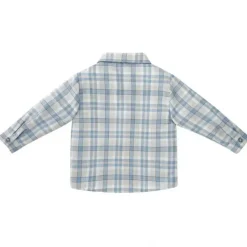 Paz Rodriguez Baby Tops*- Baby Boy Woven Newborn Shirt Espacio, Dutch Blue