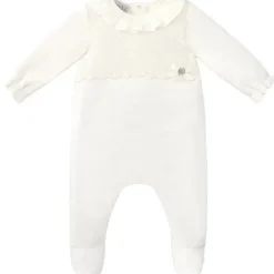 Paz Rodriguez Baby Onesies & Bodysuits*- Baby Girl Knit Newborn Romper Dulzura, Cream