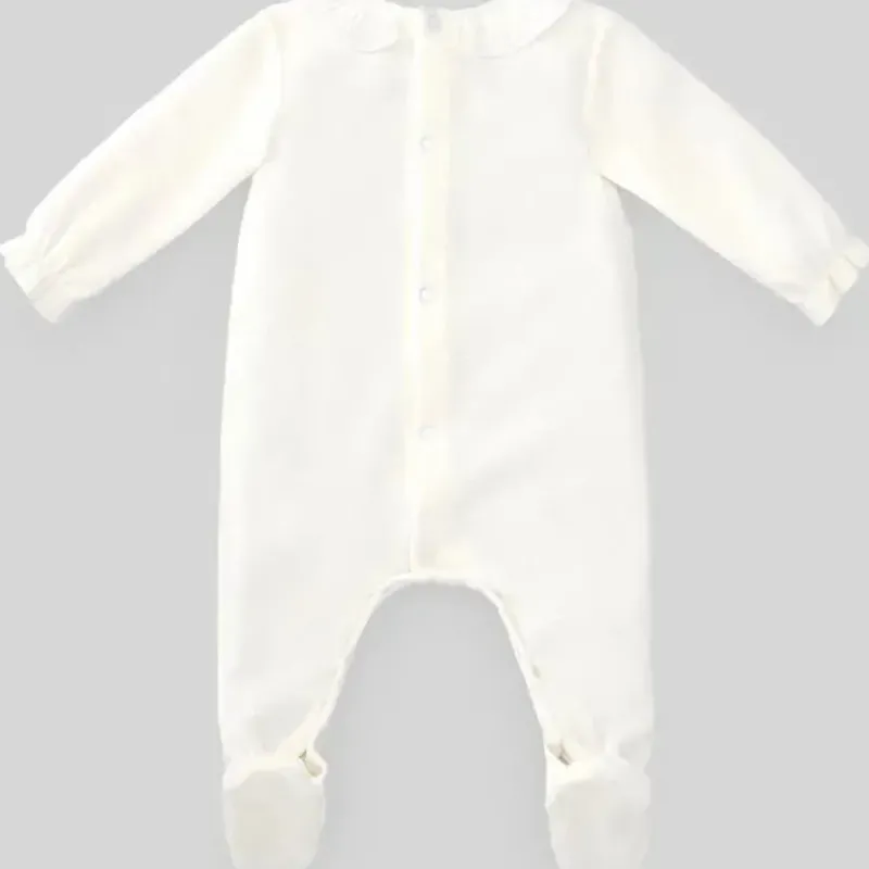Paz Rodriguez Baby Onesies & Bodysuits*- Baby Girl Knit Newborn Romper Dulzura, Cream