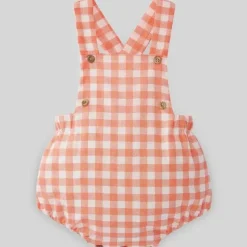 Paz Rodriguez Baby One-Pieces*- Baby Girl Woven Romper Milu, Tangerine