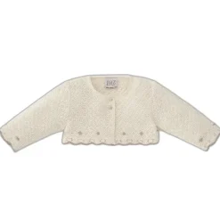 Paz Rodriguez Baby Coats, Sweaters & Jackets*- Baby Girl Knit Newborn Cardigan Pio Pio, Mist Pink/Cream