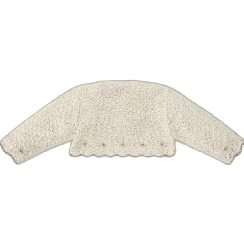 Paz Rodriguez Baby Coats, Sweaters & Jackets*- Baby Girl Knit Newborn Cardigan Pio Pio, Mist Pink/Cream