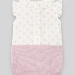 Paz Rodriguez Baby One-Pieces*- Baby Girl Knit Newborn Romper, Magnolia