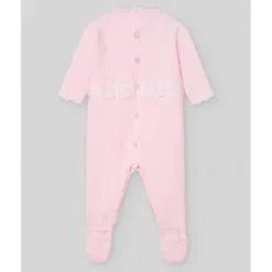 Paz Rodriguez Baby One-Pieces*- Baby Girl Knit Newborn Romper Linda, Chalk Pink/White