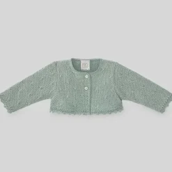 Paz Rodriguez Baby Coats, Sweaters & Jackets*- Baby Girl Knit Newborn Cardigan Aperta, Mint Green