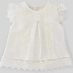 Paz Rodriguez Dresses|Baby Dresses & Skirts*- Baby Girl Woven Short-Dress Luar, Cream