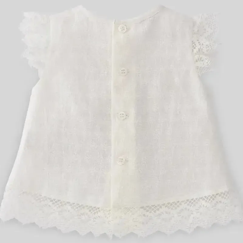 Paz Rodriguez Dresses|Baby Dresses & Skirts*- Baby Girl Woven Short-Dress Luar, Cream