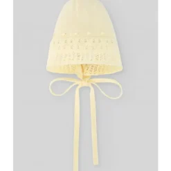 Paz Rodriguez Baby Hats*- Baby Girl Knit Newborn Bonnet Bico, Chalk Pink