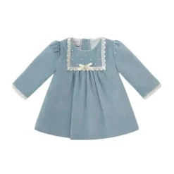 Paz Rodriguez Dresses|Baby Dresses & Skirts*- Baby Girl Woven Newborn Dress Soño, Blue Fog