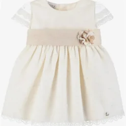 Paz Rodriguez Dresses|Baby Dresses & Skirts*- Baby Girls Ivory Tulle & Cotton Dress