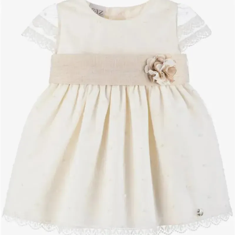 Paz Rodriguez Dresses|Baby Dresses & Skirts*- Baby Girls Ivory Tulle & Cotton Dress