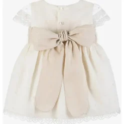 Paz Rodriguez Dresses|Baby Dresses & Skirts*- Baby Girls Ivory Tulle & Cotton Dress