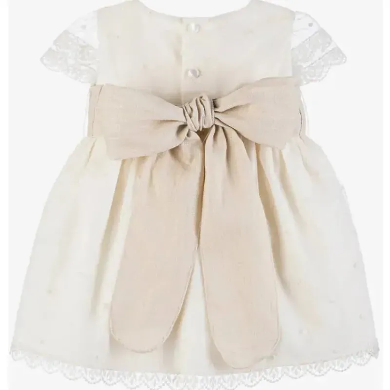Paz Rodriguez Dresses|Baby Dresses & Skirts*- Baby Girls Ivory Tulle & Cotton Dress