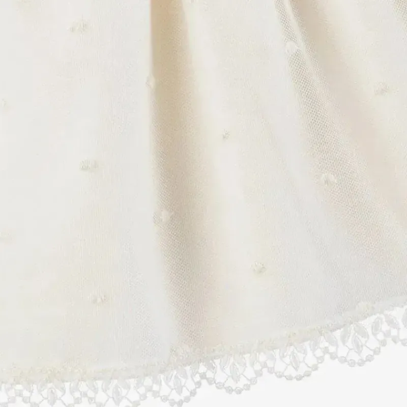 Paz Rodriguez Dresses|Baby Dresses & Skirts*- Baby Girls Ivory Tulle & Cotton Dress
