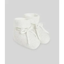 Paz Rodriguez Baby Gloves & Socks*- Baby Knit Newborn Booties, Beige