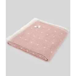 Paz Rodriguez Blankets & Quilts*- Baby Knit Newborn Hadas Blanket, Powder Pink/Beige