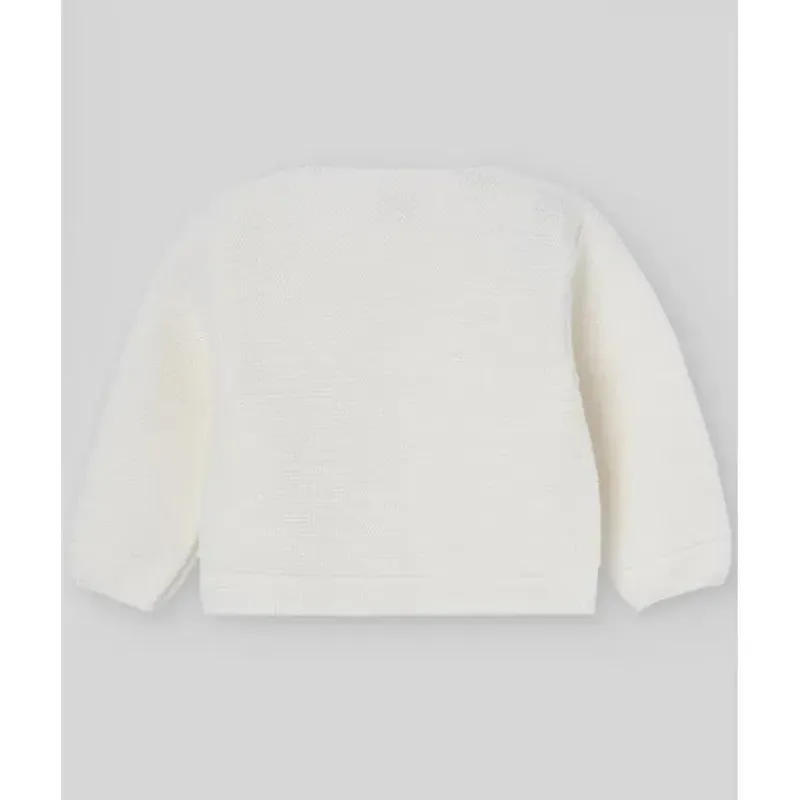 Paz Rodriguez Baby Tops*- Baby Knit Newborn Cardigan, Cream