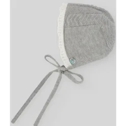 Paz Rodriguez Baby Hats*- Baby Knit Newborn Bonnet, Grey Pearl