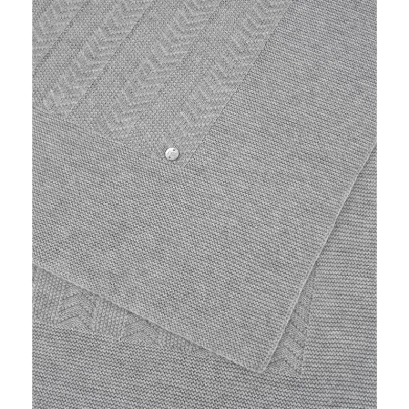 Paz Rodriguez Blankets & Quilts*- Baby Knit Newborn Blanket Pulgarcito, Grey Pearl