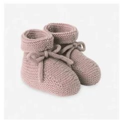 Paz Rodriguez Baby Shoes*- Baby Knit Newborn Booties Esencial, Chalk Pink