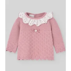 Paz Rodriguez Baby Coats, Sweaters & Jackets*- Baby Knit Newborn Sweater Dama, Makeup Pink
