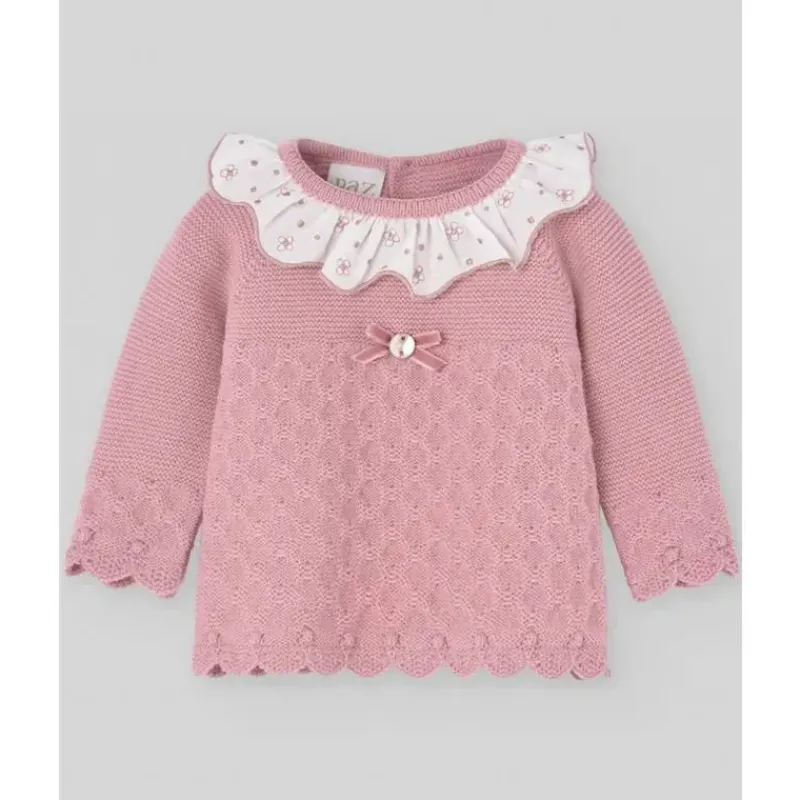 Paz Rodriguez Baby Coats, Sweaters & Jackets*- Baby Knit Newborn Sweater Dama, Makeup Pink