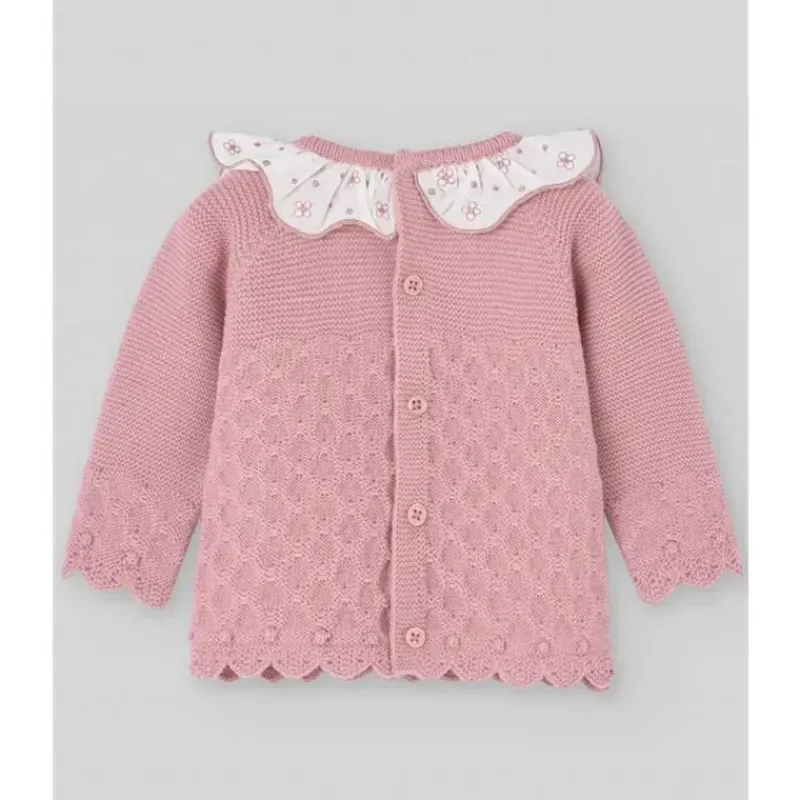 Paz Rodriguez Baby Coats, Sweaters & Jackets*- Baby Knit Newborn Sweater Dama, Makeup Pink
