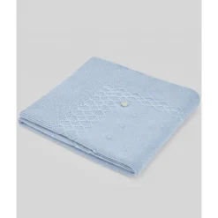 Paz Rodriguez Blankets & Quilts*- Baby Knit Newborn Blanket Vento, Sky Blue