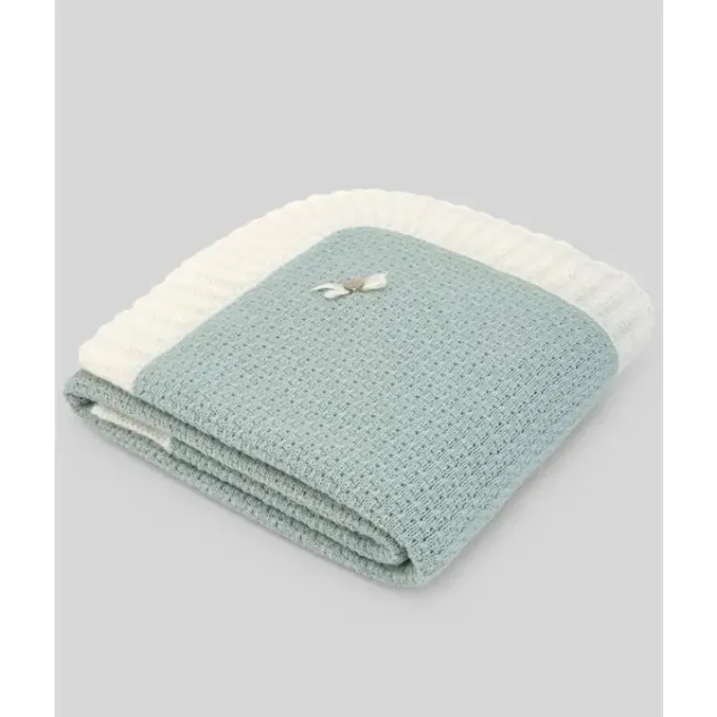 Paz Rodriguez Blankets & Quilts*- Baby Knit Newborn Blanket Shawl Ruiseñor, Chalk Pink/Nacar