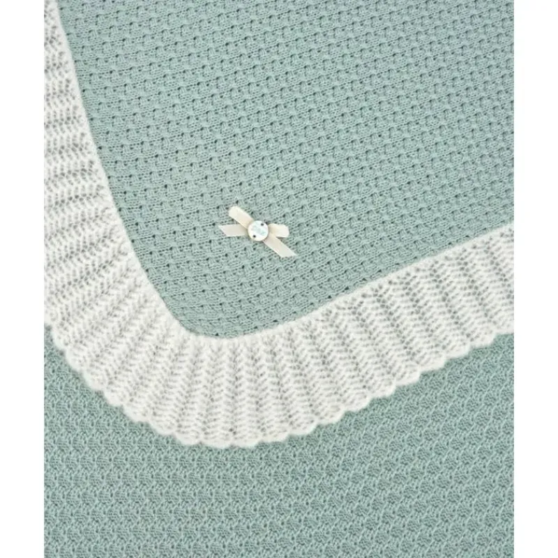 Paz Rodriguez Blankets & Quilts*- Baby Knit Newborn Blanket Shawl Ruiseñor, Chalk Pink/Nacar