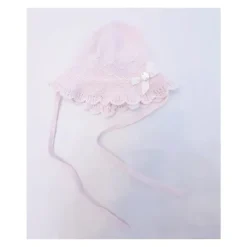 Paz Rodriguez Baby Hats*- Baby Knit Newborn Bonnet Linda, Chalk Pink/White