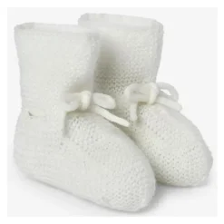 Paz Rodriguez Baby Shoes*- Baby Knit Newborn Booties Esencial, Cream