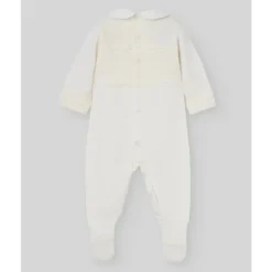 Paz Rodriguez Baby One-Pieces*- Baby Knit Newborn Romper, Cream/Beige