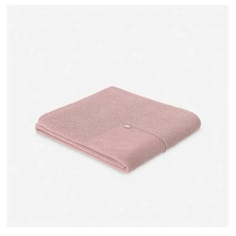 Paz Rodriguez Blankets & Quilts*- Baby Knit Newborn Blanket Esencial, Chalk Pink