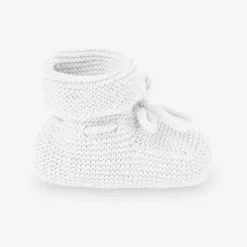 Paz Rodriguez Baby Gloves & Socks*- Baby Neutral Knit Booties Esencial, White
