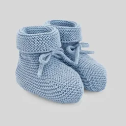 Paz Rodriguez Baby Gloves & Socks*- Baby Neutral Knit Booties Esencial, Regatta Blue