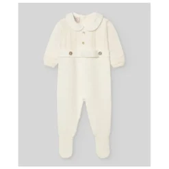 Paz Rodriguez Baby One-Pieces*- Baby Unisex Knit Newborn Romper Paz, Cream/Beige