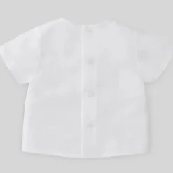 Paz Rodriguez Baby Tops*- Baby Woven Blouse Luar, White/Grey