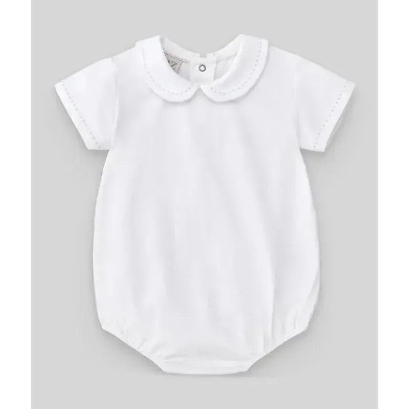 Paz Rodriguez Baby One-Pieces*- 2Pk Baby Set Knit Newborn Body & Knit Romper Stripes, White/Chalk Blue